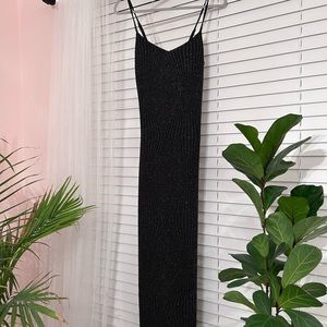 Small long black evening dress